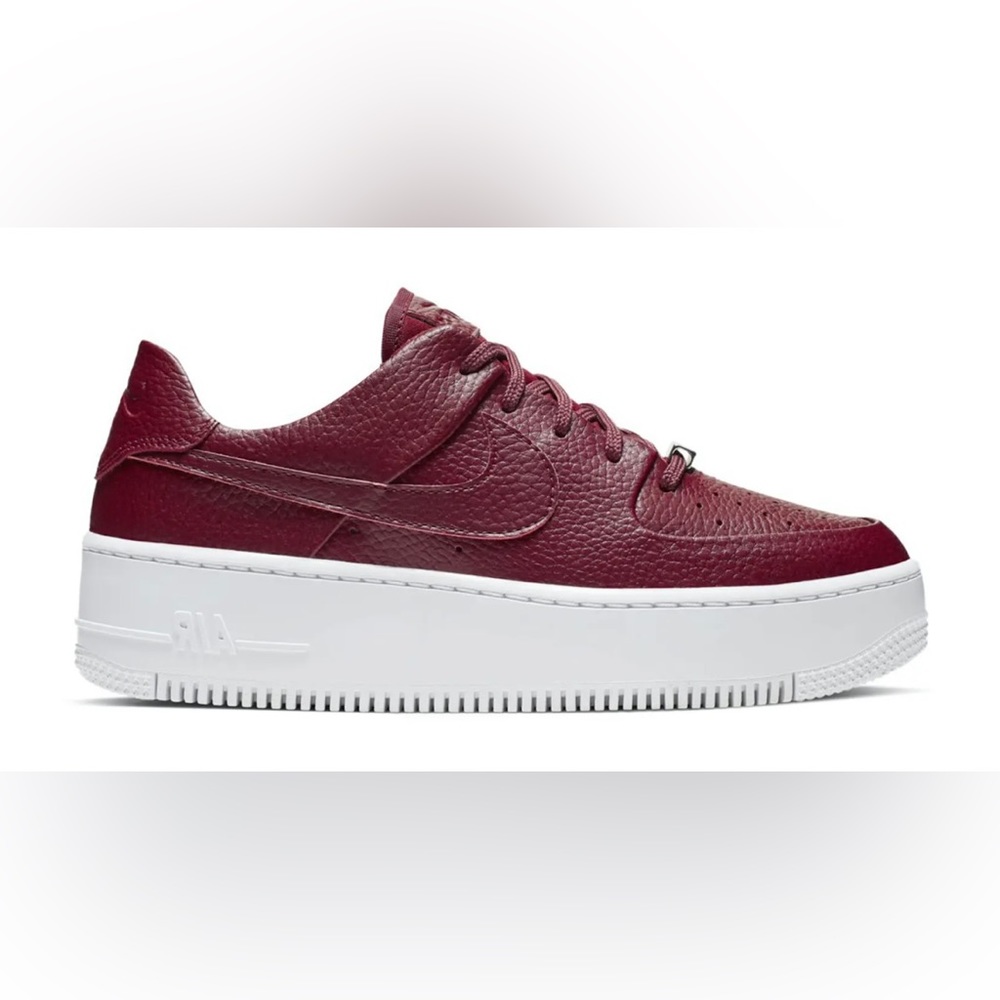 Barely worn burgundy platform air forces - Women’s